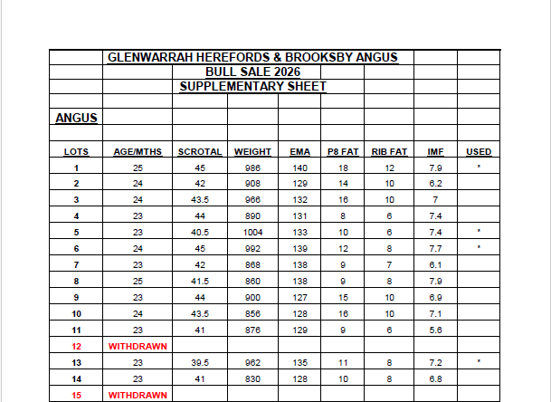 SUPPLEMENTARY  SHEET